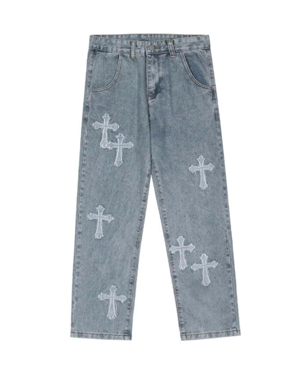 Cross Patch Denim Jeans