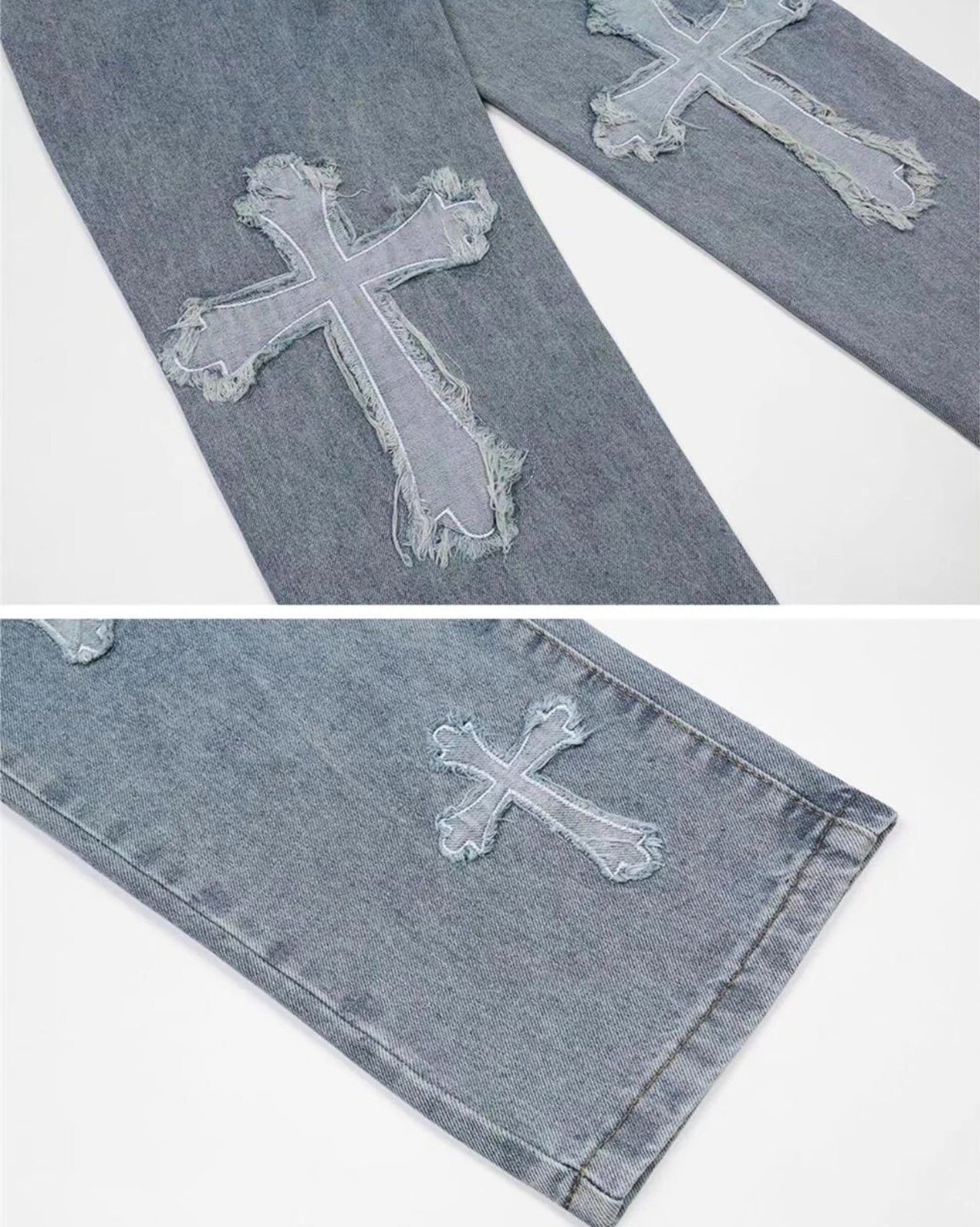 Cross Patch Denim Jeans