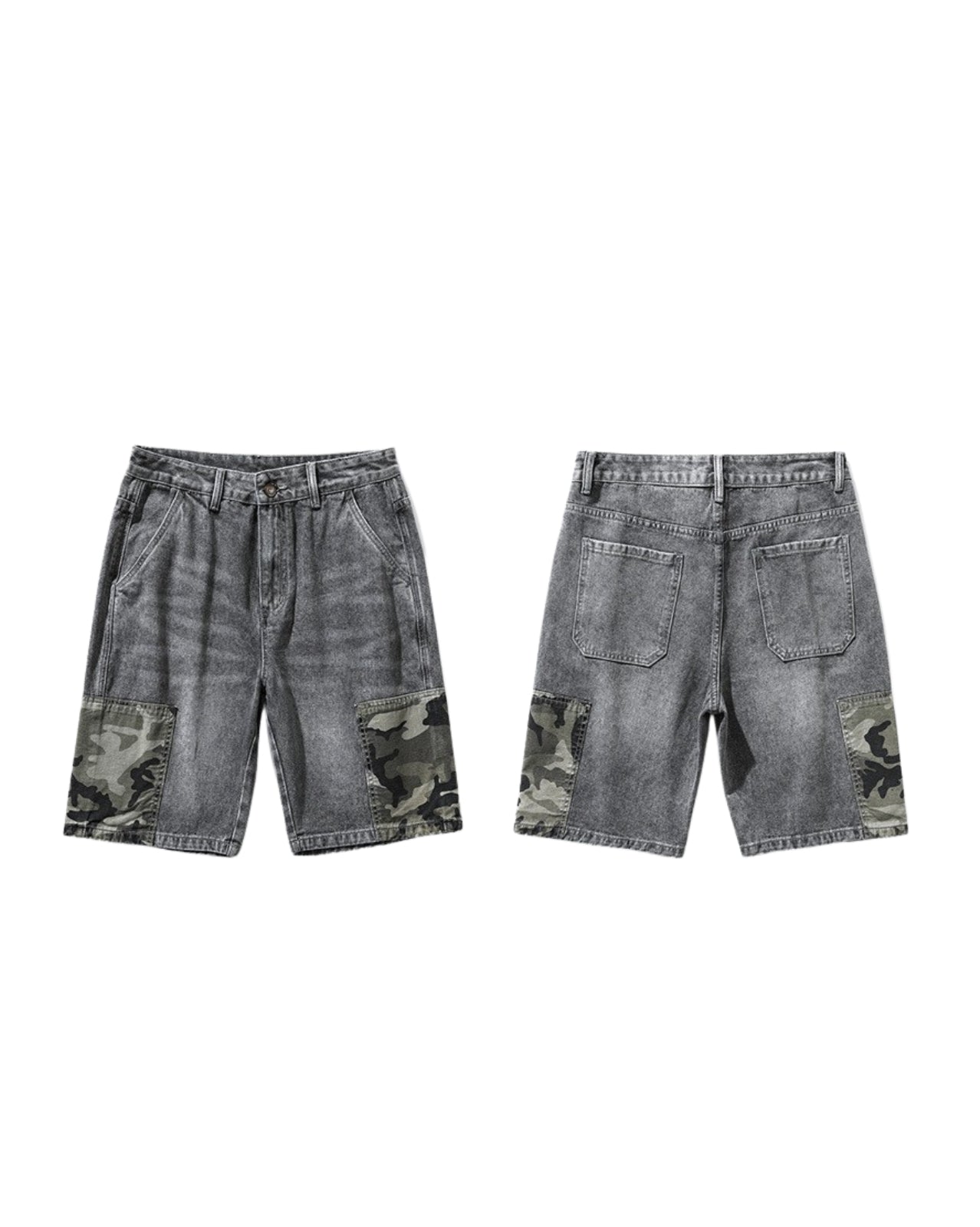 Camouflage Denim Shorts