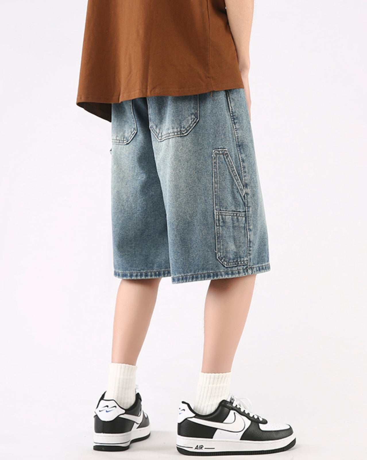 Vintage Wash Denim Shorts