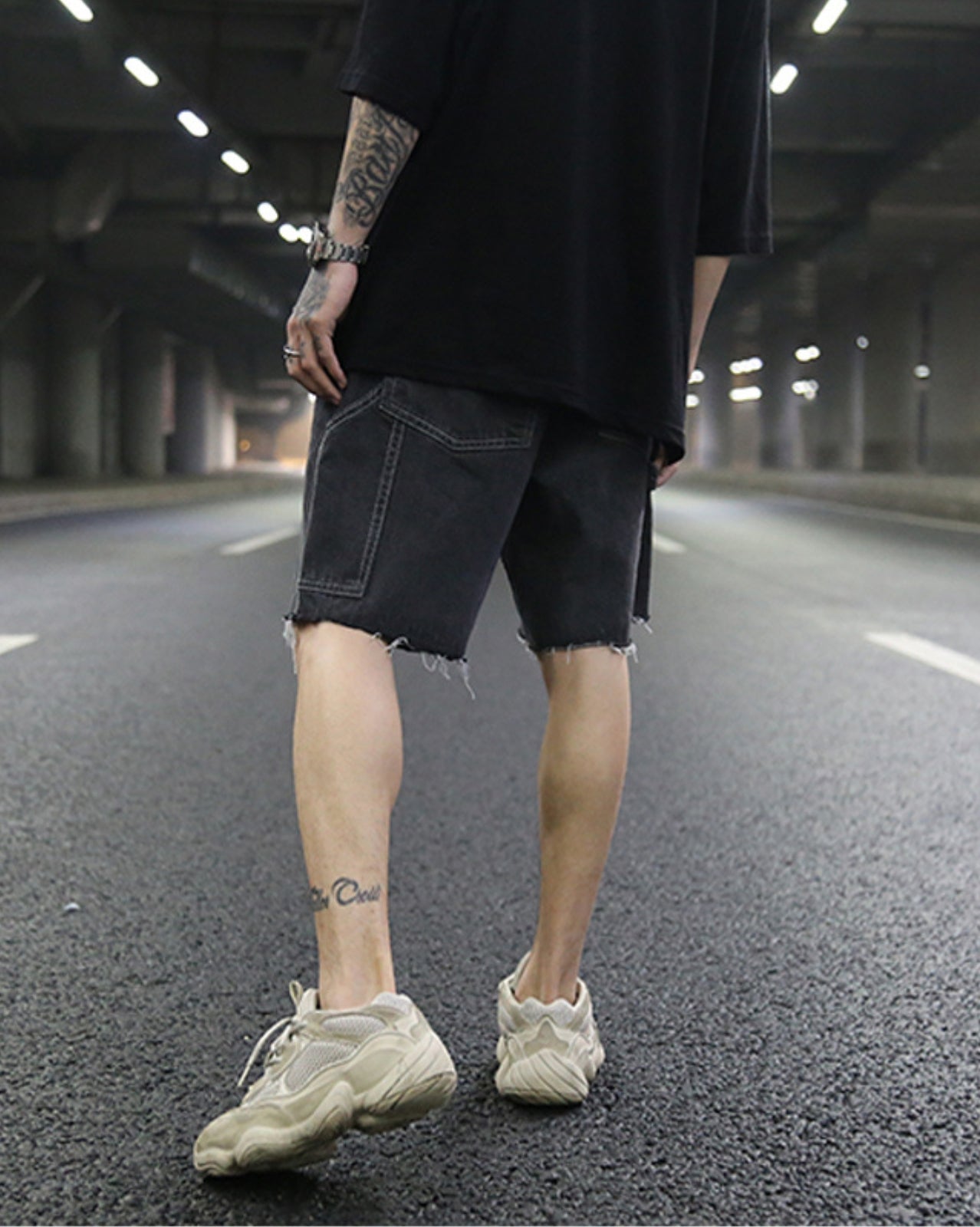 Raw Hem Denim Shorts