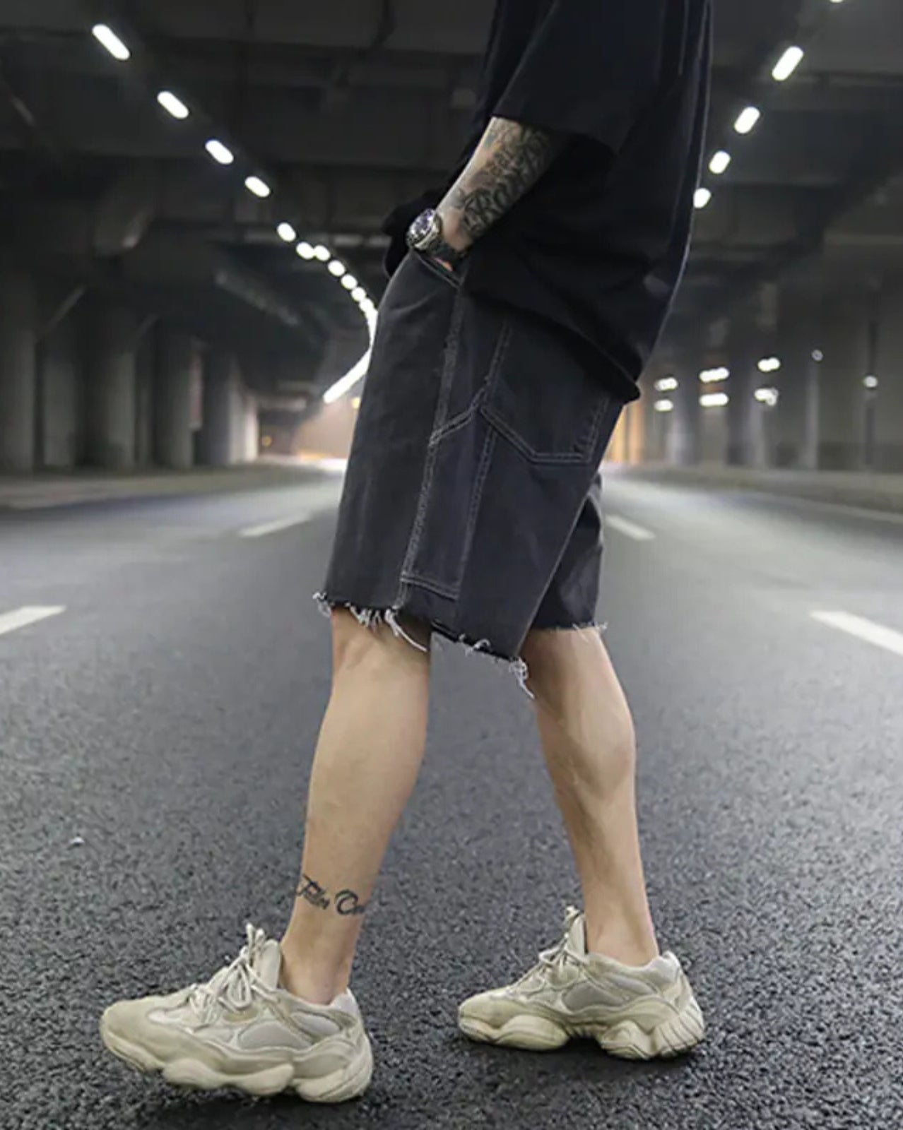 Raw Hem Denim Shorts