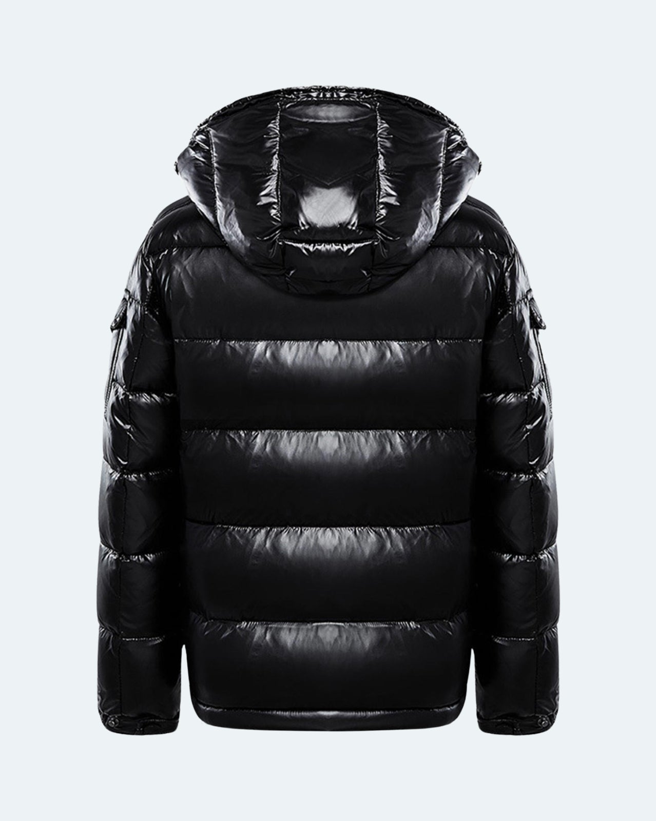 Shiny Puffer Jacket - Red & Black