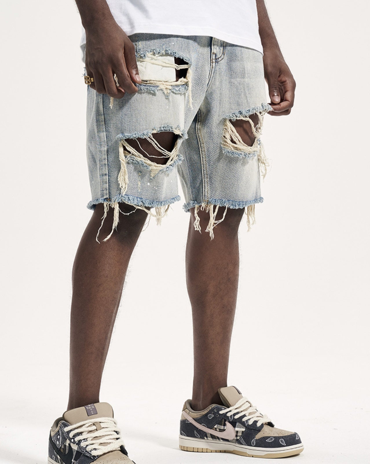 Ripped Urban Denim Shorts