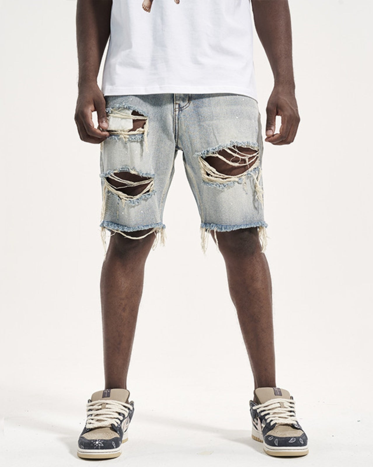 Ripped Urban Denim Shorts