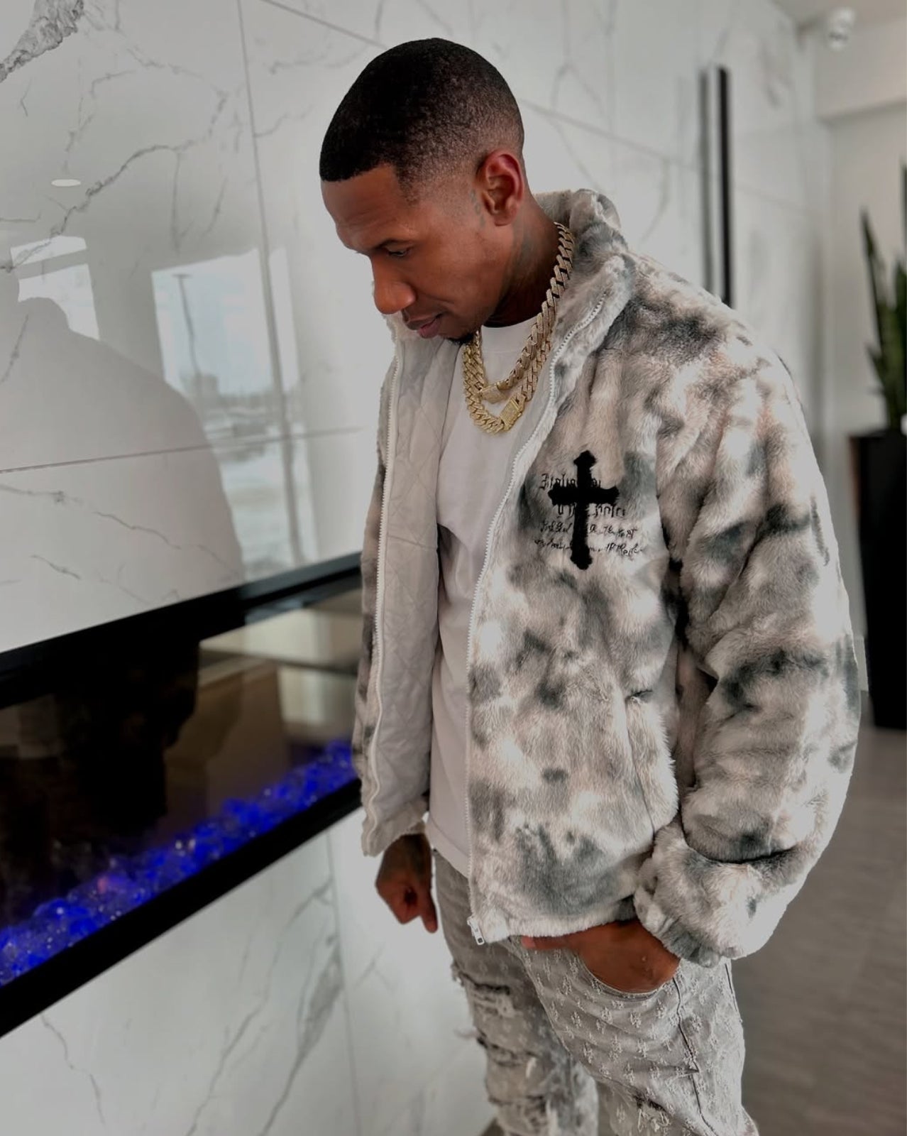 Premier Fur Jacket - White