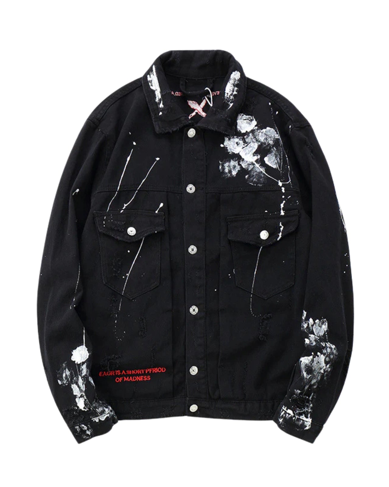 Painted Denim Jacket - Black