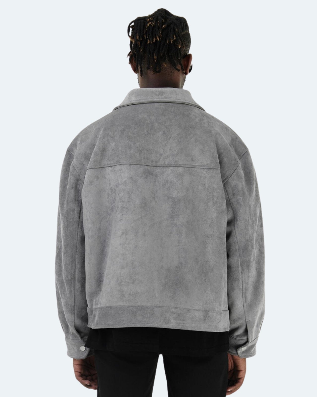Luxury Suede Jacket - Gray, Black
