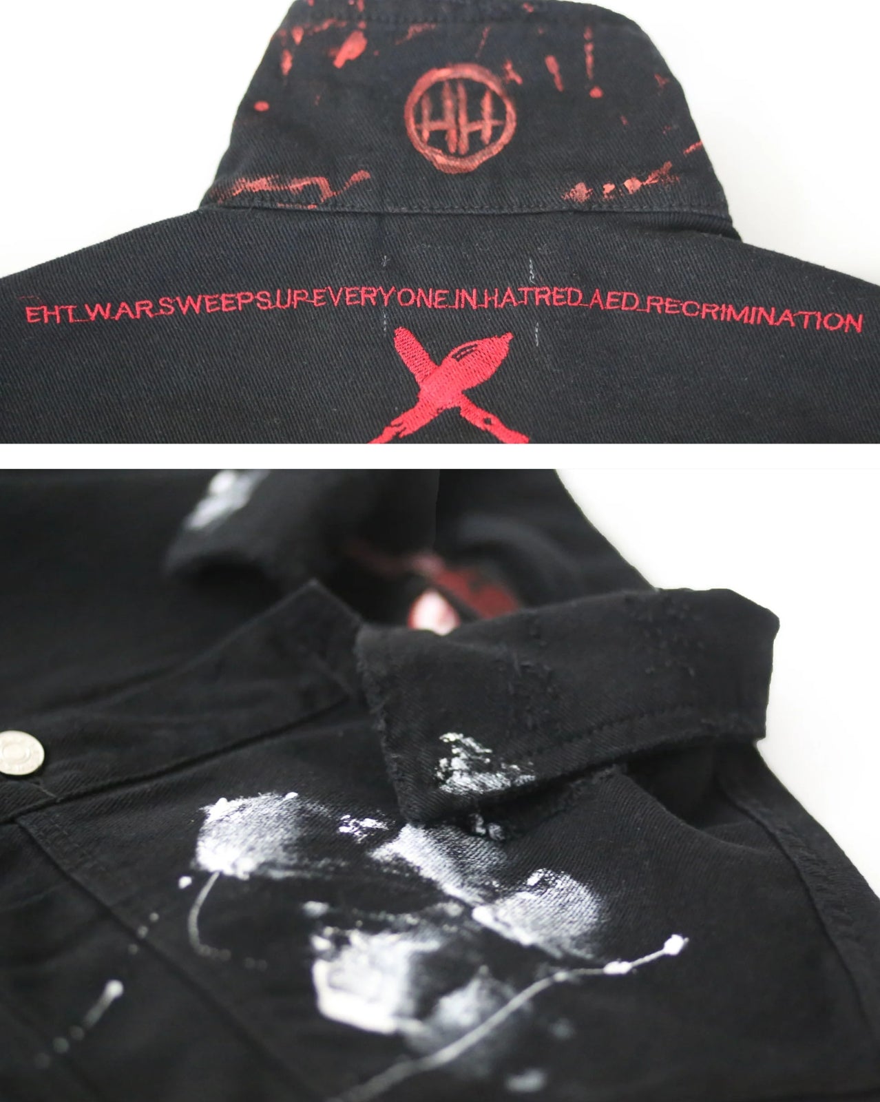 Painted Denim Jacket - Black