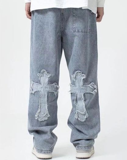 Cross Patch Denim Jeans
