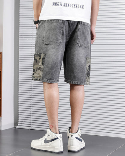 Camouflage Denim Shorts