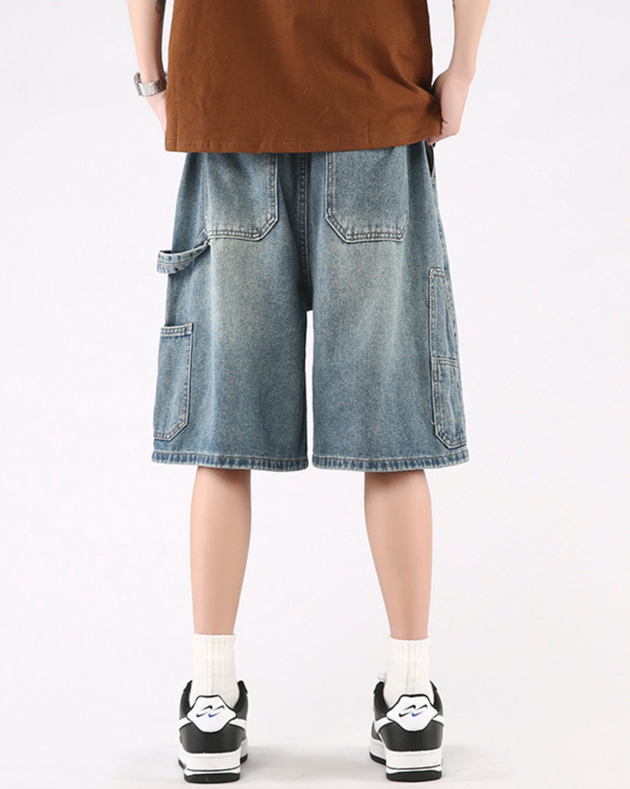 Vintage Wash Denim Shorts