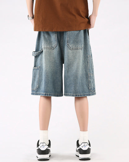 Vintage Wash Denim Shorts