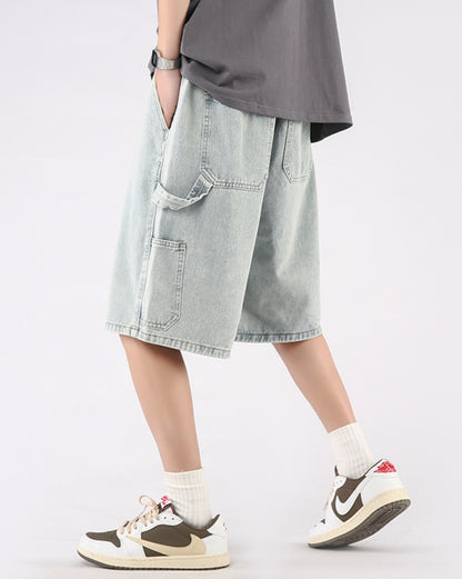 Vintage Wash Denim Shorts