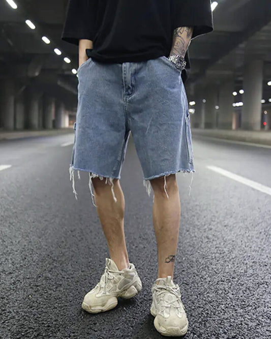 Raw Hem Denim Shorts