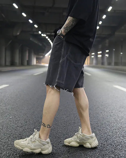 Raw Hem Denim Shorts