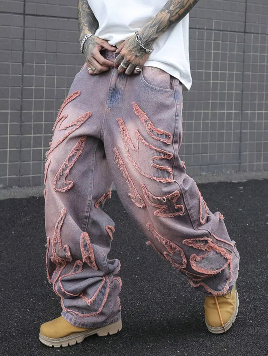 Wavy Textured Jeans