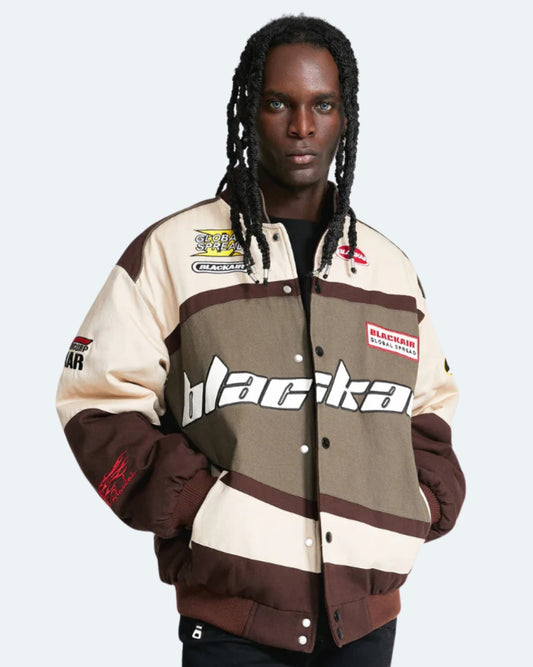 Motosports Jacket - Brown, Blue, Red