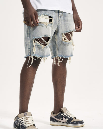 Ripped Urban Denim Shorts