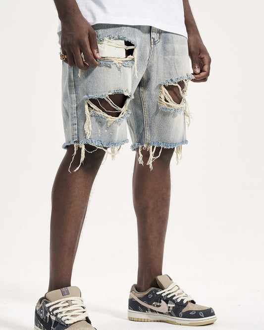 Ripped Urban Denim Shorts