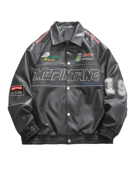 Racing Jacket - Black, Brown, White