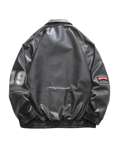 Racing Jacket - Brown, Black, White