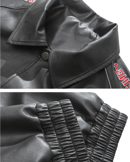 Racing Jacket - Brown, Black, White