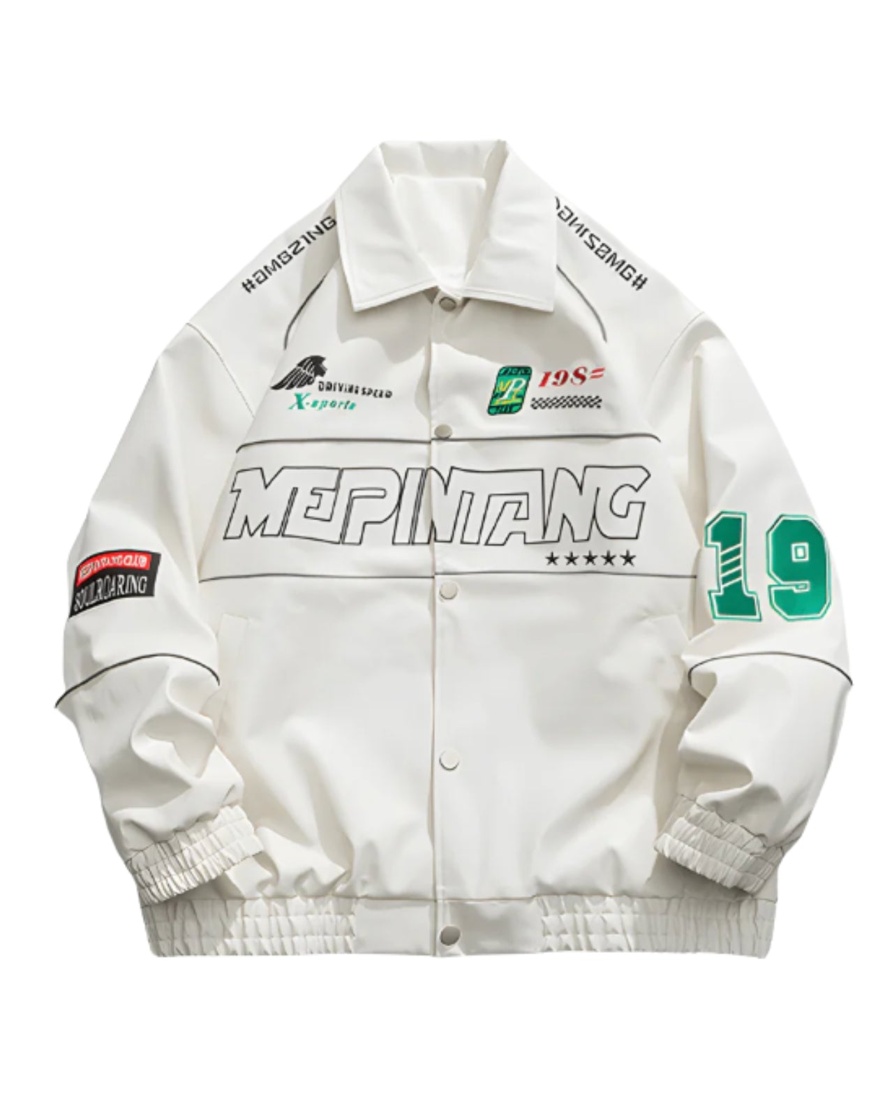 Racing Jacket - Brown, Black, White