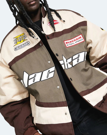 Motosports Jacket - Brown, Blue, Red