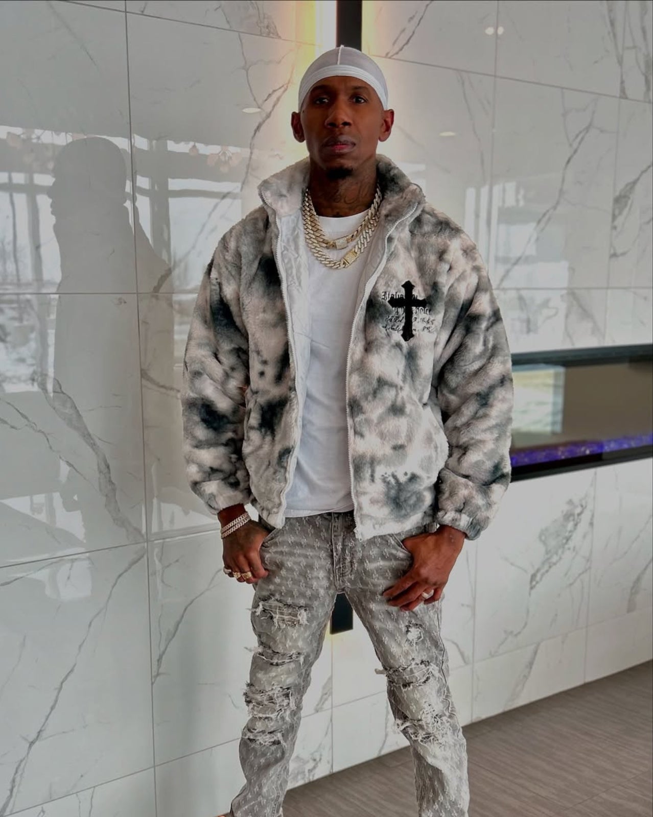 Premier Fur Jacket - White