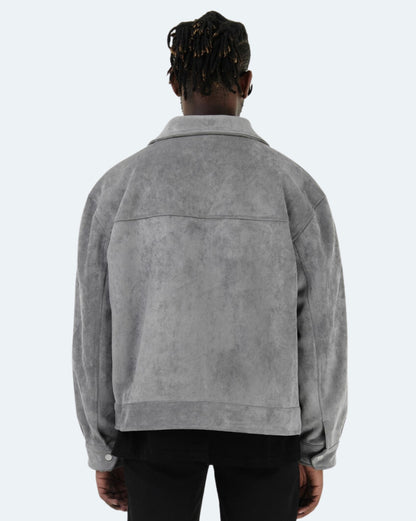 Luxury Suede Jacket - Gray, Black