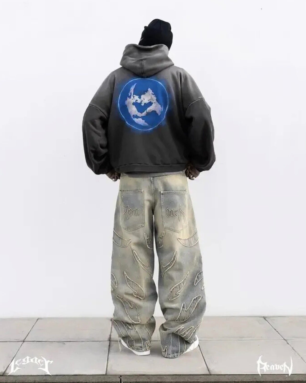 Flame Stitch Denim Jeans