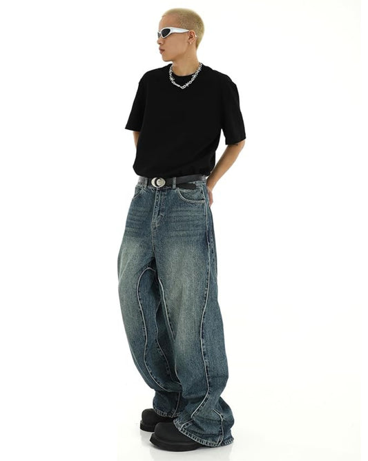 Curved Baggy Jeans