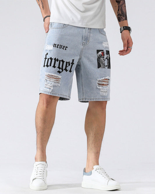 Street Art Denim Shorts