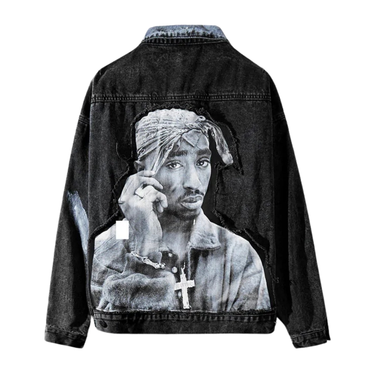 Thug Life Denim Jacket - Blue, Black