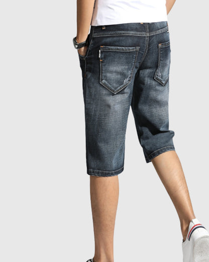 Slim Fit Denim Shorts