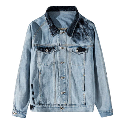 Thug Life Denim Jacket - Blue, Black